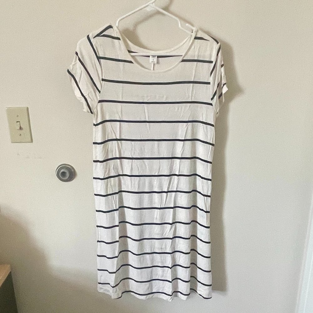 Womens Old Navy Striped Swing Dress | L